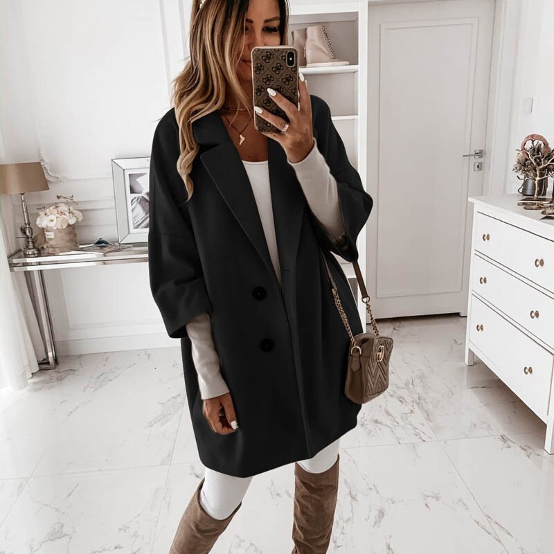 Autumn Winter Women Coats 2XL Plus Long