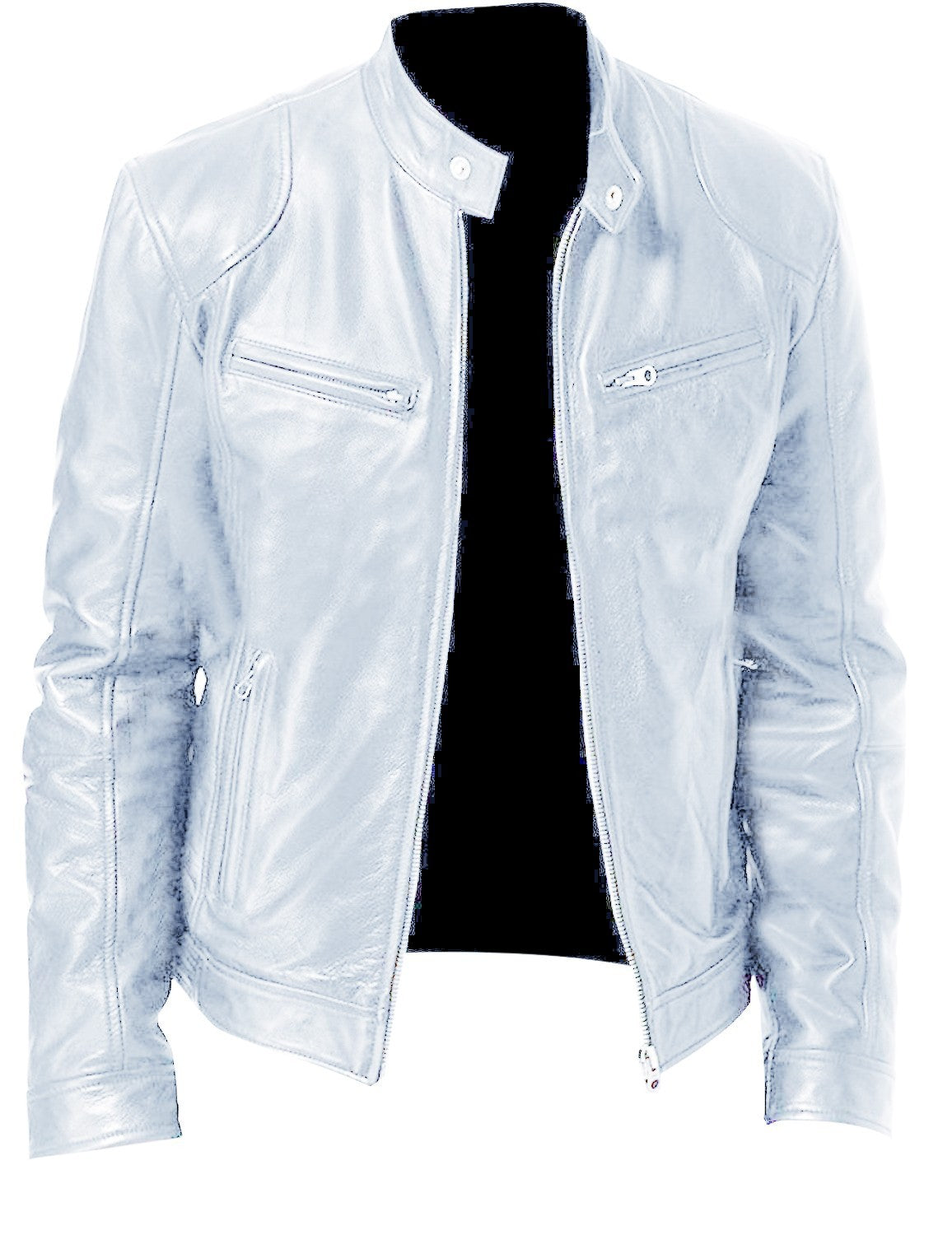 Gentleman's Warm Zipper Leather Coat
