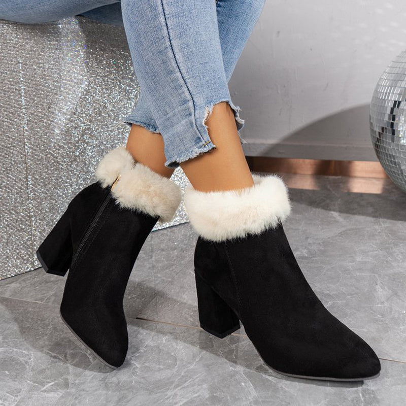 Women’s Plaid Suede Ankle Boots