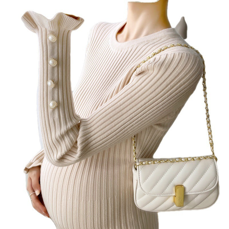 Maternity Sweater Knitted Dress