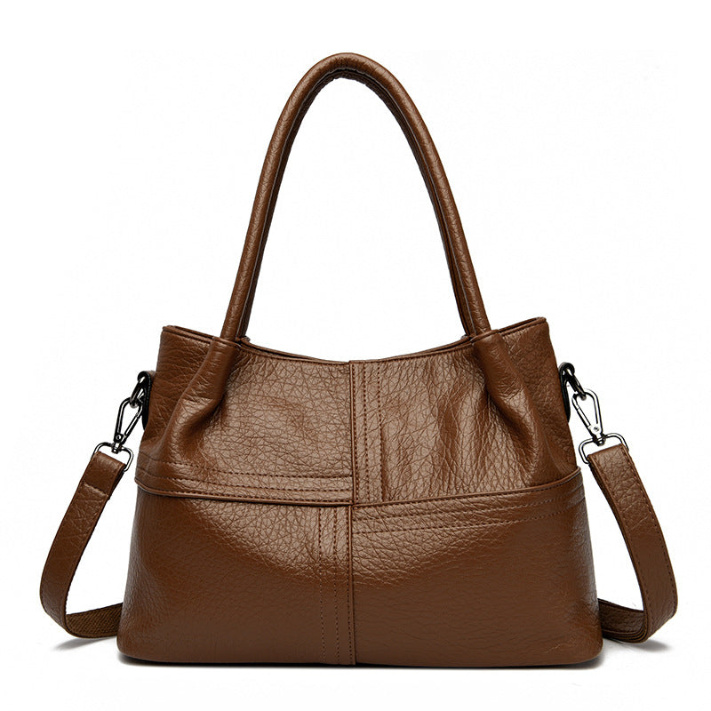 Women's Soft Leather Commuter Tote Bag