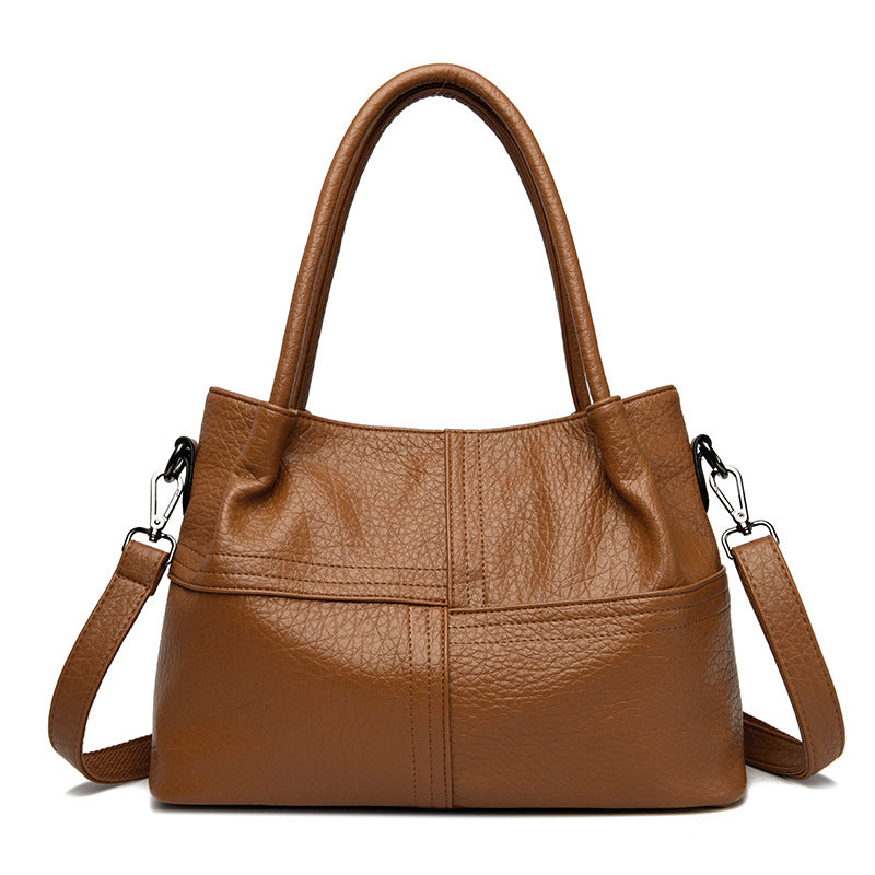 Women's Soft Leather Commuter Tote Bag