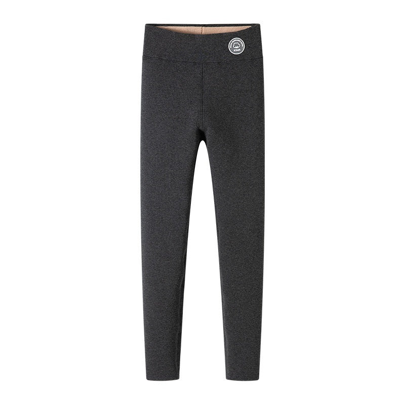 High Waist Tight Fleece Cotton Pants
