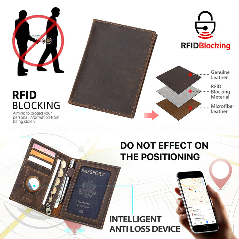 Retro Leather Anti-Theft Document Bag