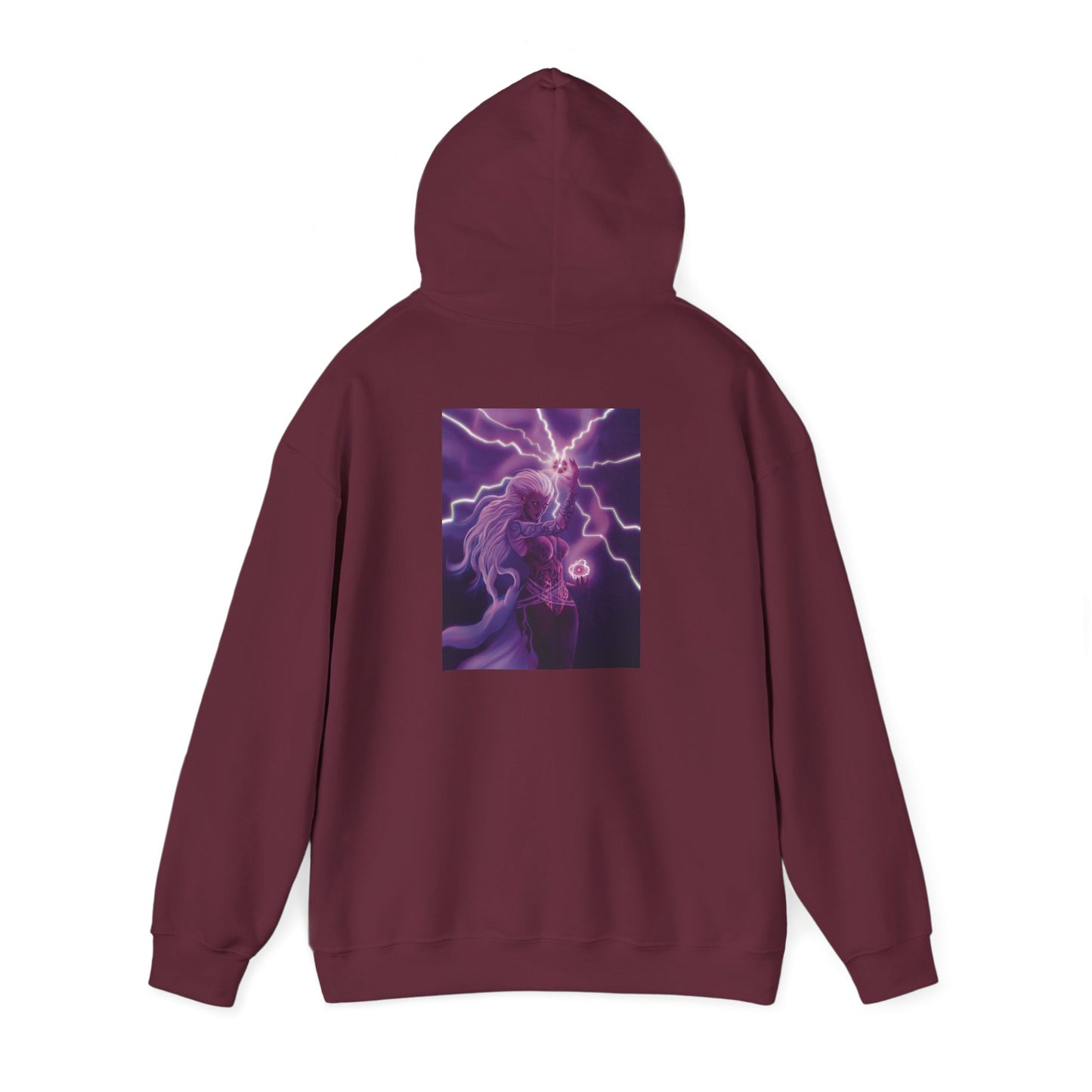 Praetoria© Lightning Horse Hoodie — Electric Purple Pegasus Graphic Sweatshirt