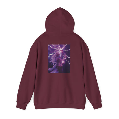 Praetoria© Lightning Horse Hoodie — Electric Purple Pegasus Graphic Sweatshirt