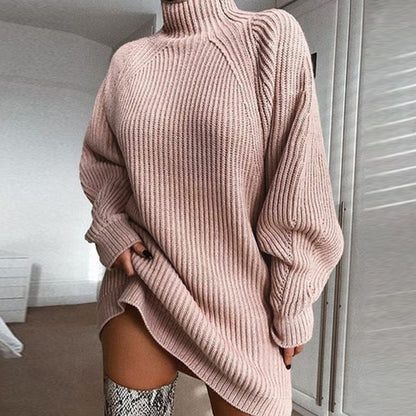 Turtleneck Long Sweater Winter Warm Dress