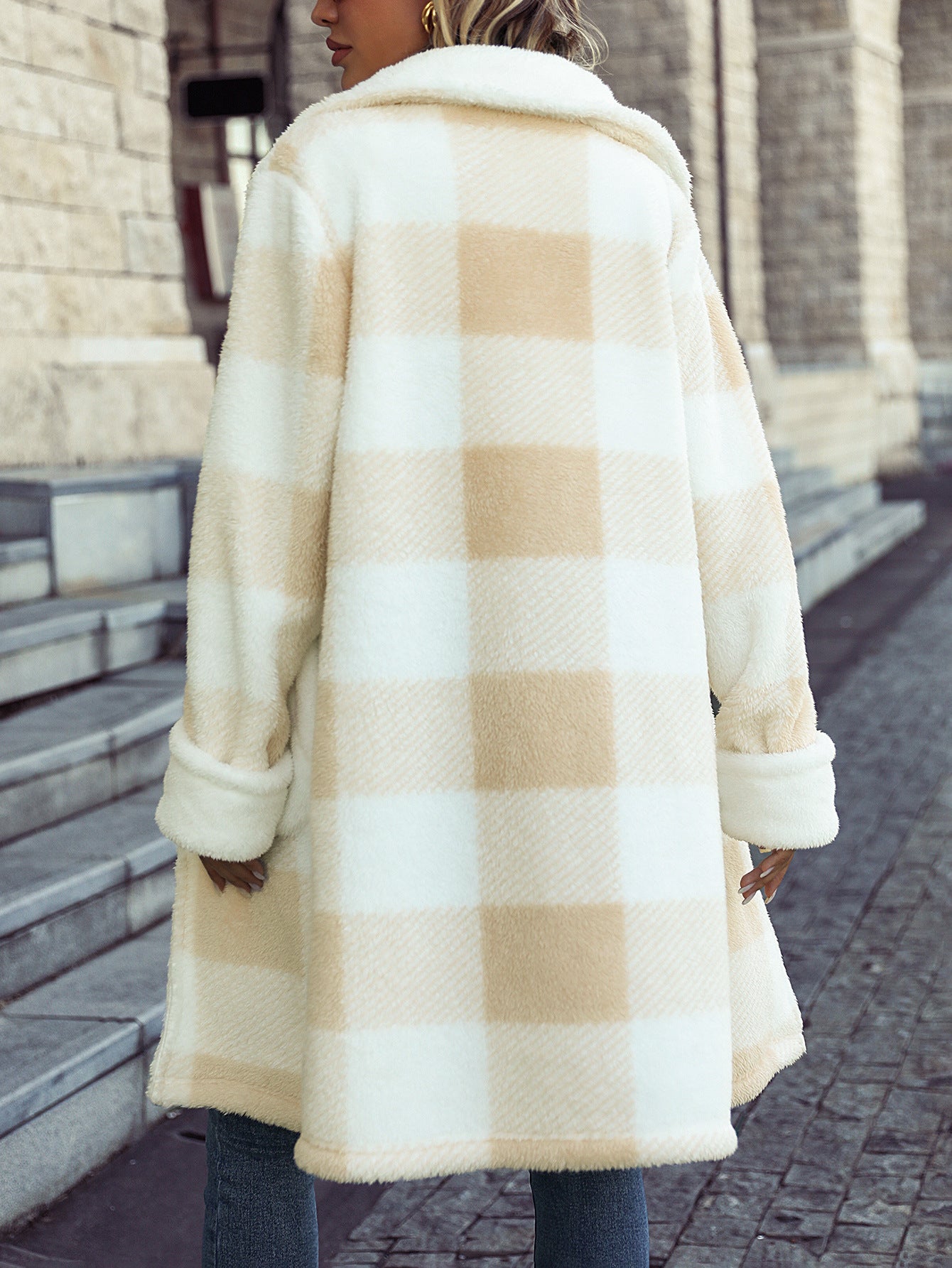 Women's New Plaid Printed Coat