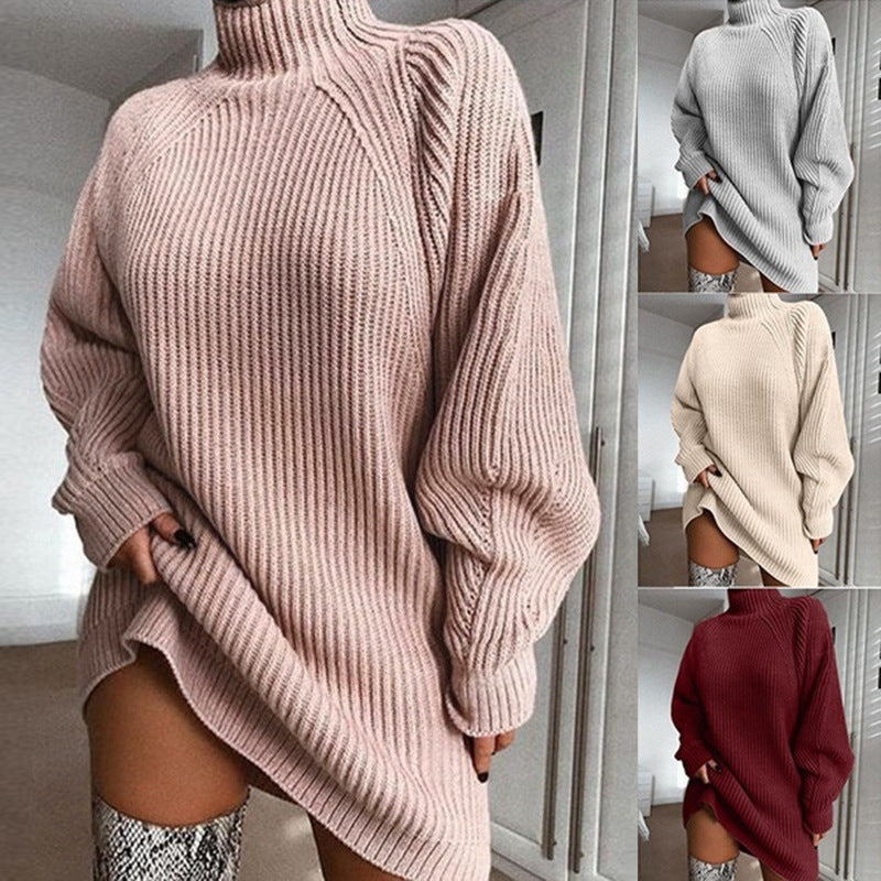 Turtleneck Long Sweater Winter Warm Dress