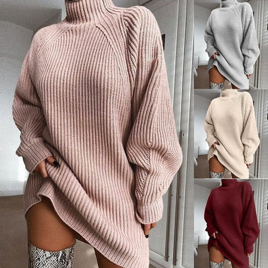 Turtleneck Long Sweater Winter Warm Dress
