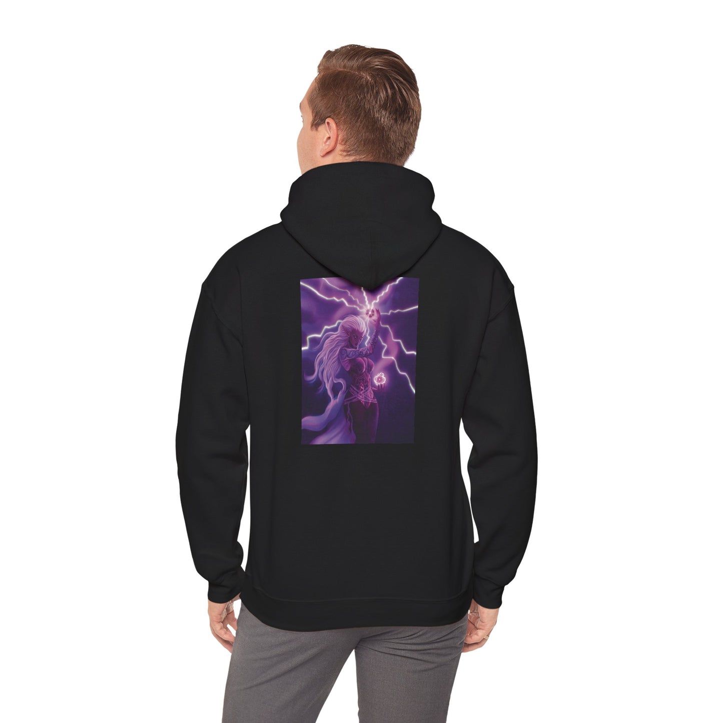Praetoria© Lightning Horse Hoodie — Electric Purple Pegasus Graphic Sweatshirt