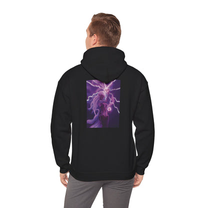 Praetoria© Lightning Horse Hoodie — Electric Purple Pegasus Graphic Sweatshirt