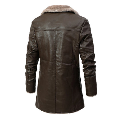 Men’s Winter Fleece Leather Jacket