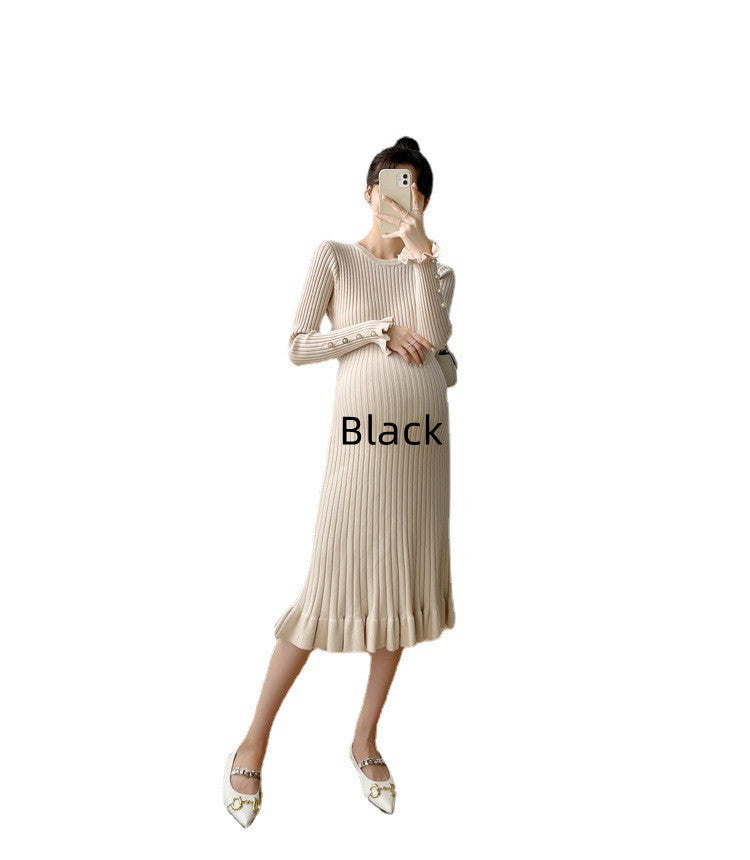 Maternity Sweater Knitted Dress