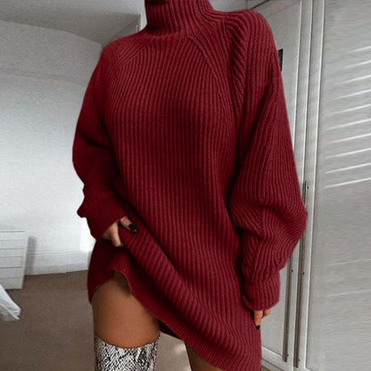 Turtleneck Long Sweater Winter Warm Dress