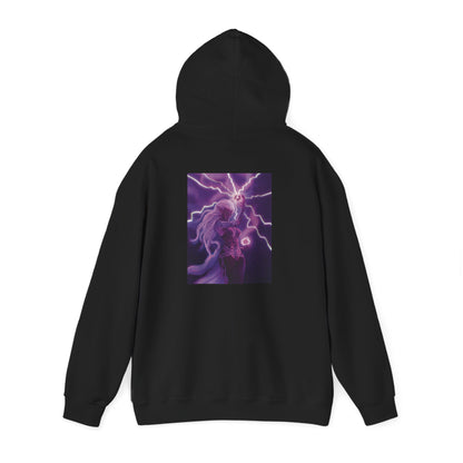 Praetoria© Lightning Horse Hoodie — Electric Purple Pegasus Graphic Sweatshirt