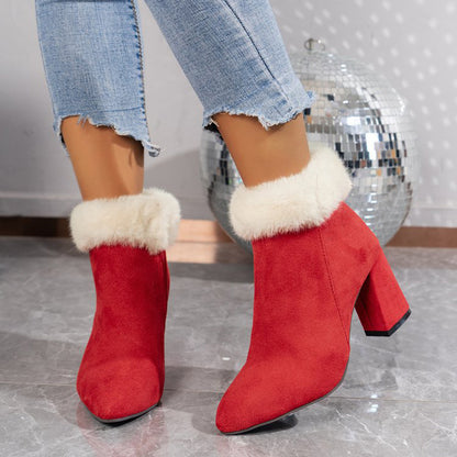Women’s Plaid Suede Ankle Boots