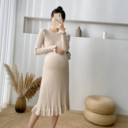 Maternity Sweater Knitted Dress