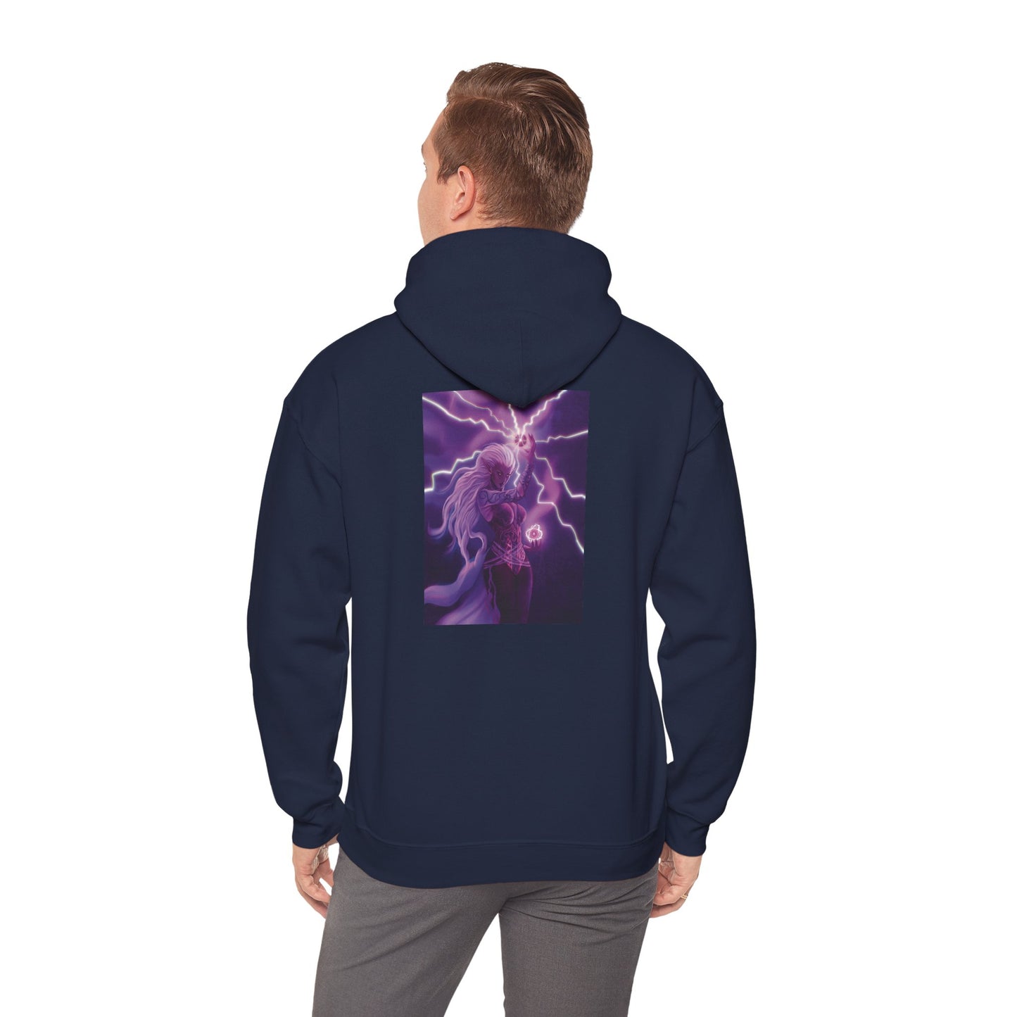 Praetoria© Lightning Horse Hoodie — Electric Purple Pegasus Graphic Sweatshirt