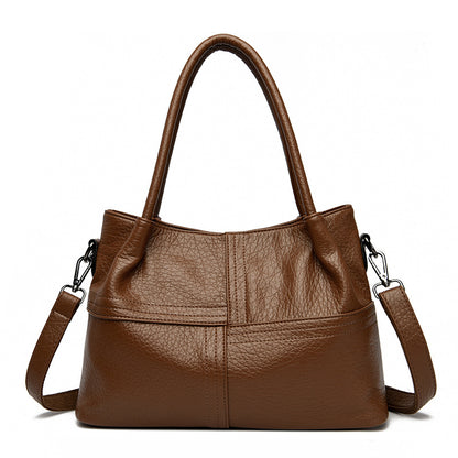 Women's Soft Leather Commuter Tote Bag
