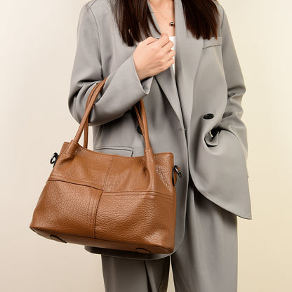 Women's Soft Leather Commuter Tote Bag