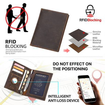 Retro Leather Anti-Theft Document Bag
