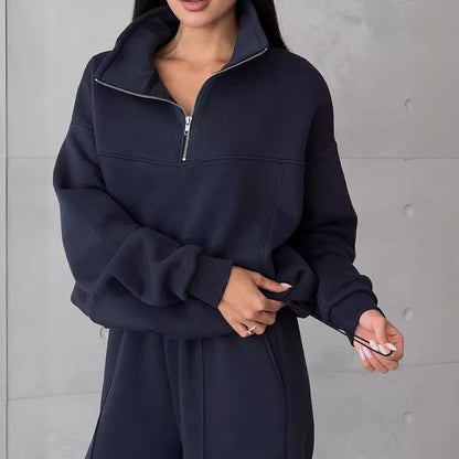 Y2K Winter Jogging Women Two Piece Set